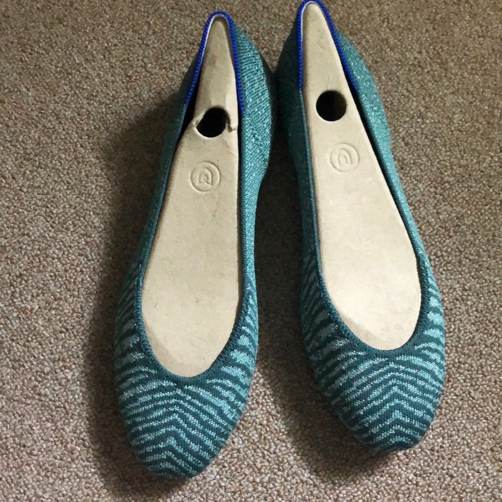 Rothy’s The Square Mirage Metallic  Size 9.5 EUC